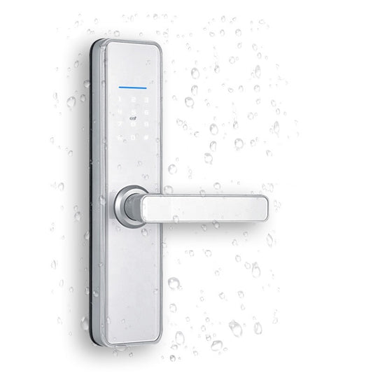 KS280 Smart Lock in brushed silver with IP65 waterproof rating
