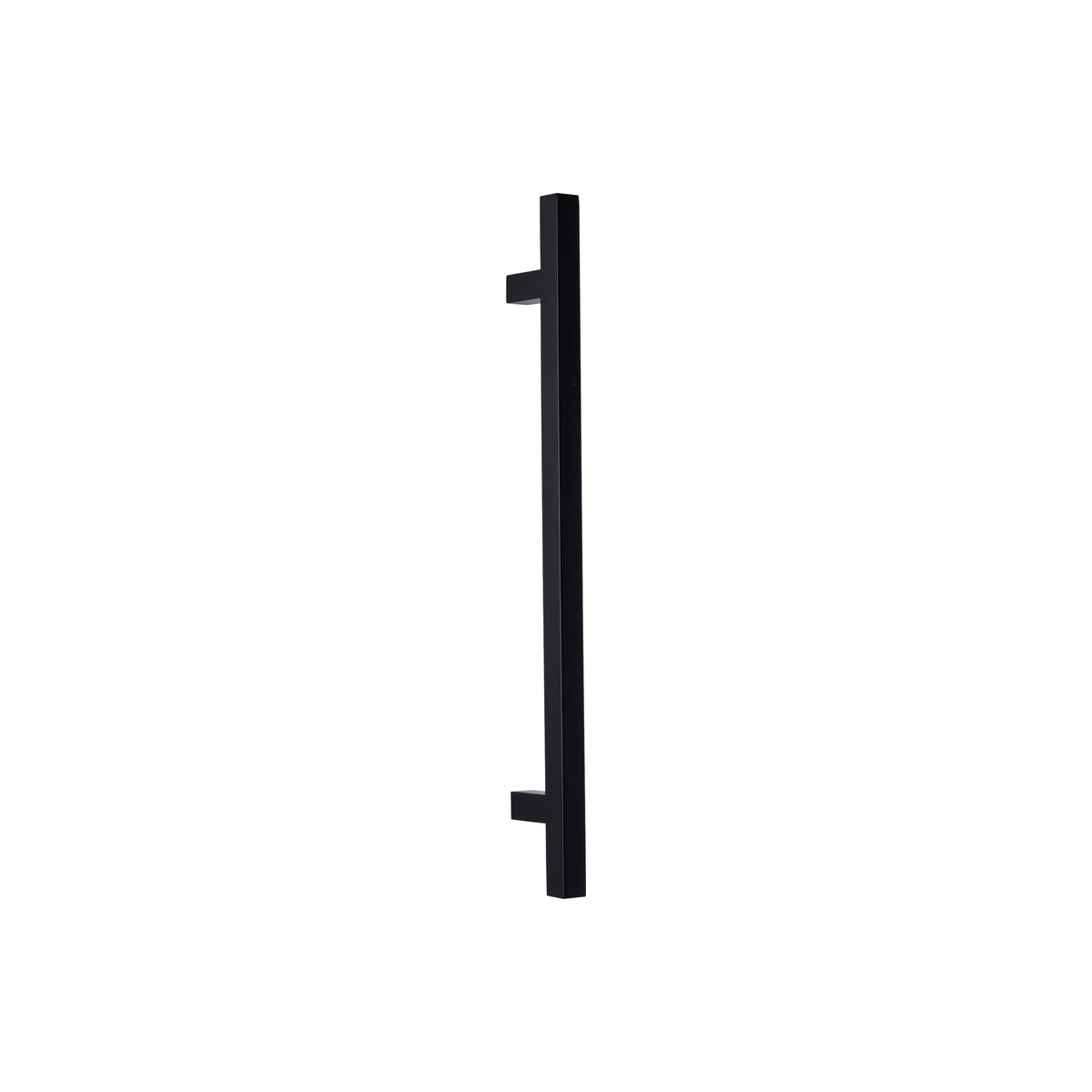 Square T-Bar Pull Handle 25mm in matt black powder coat, side view showing the T legs
