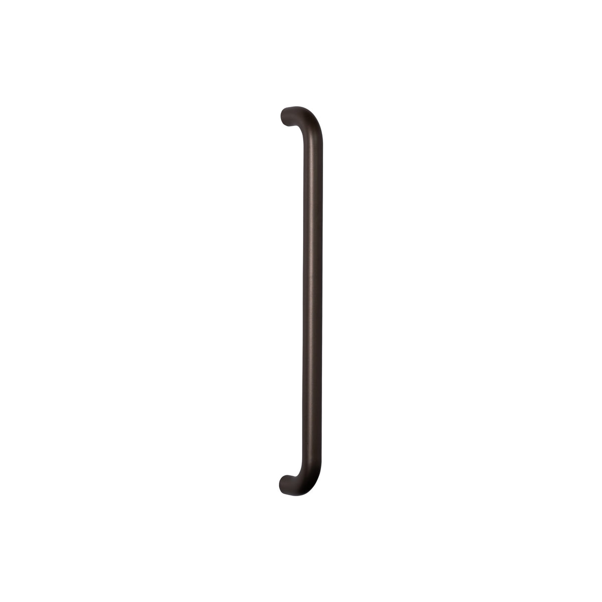 Straight D-Pull Handle 32mm in bronze powder coat, side view showing the full bend