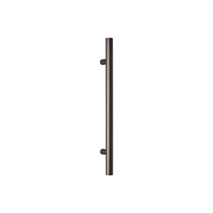 Round Tubular pull handle 32mm in bronze, side view showing both legs