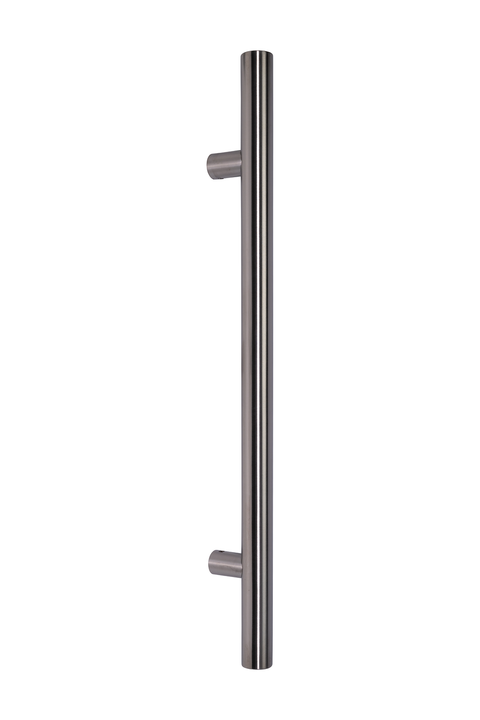 Round Tubular Pull Handle 32mm in brushed 316 stainless steel front view