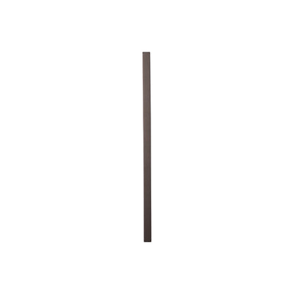 Square T-Bar pull handle 25mm in bronze, front view