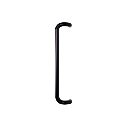 Round Offset Pull Handle 32mm in matte black powder coat