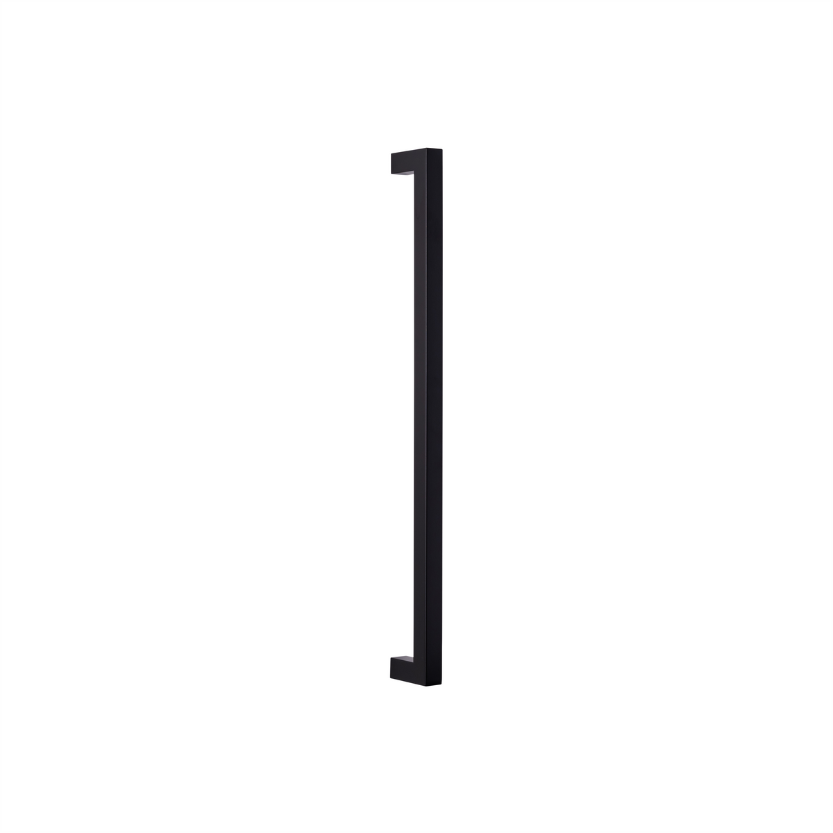 Straight Square Pull Handle 25mm in matte black powder coat