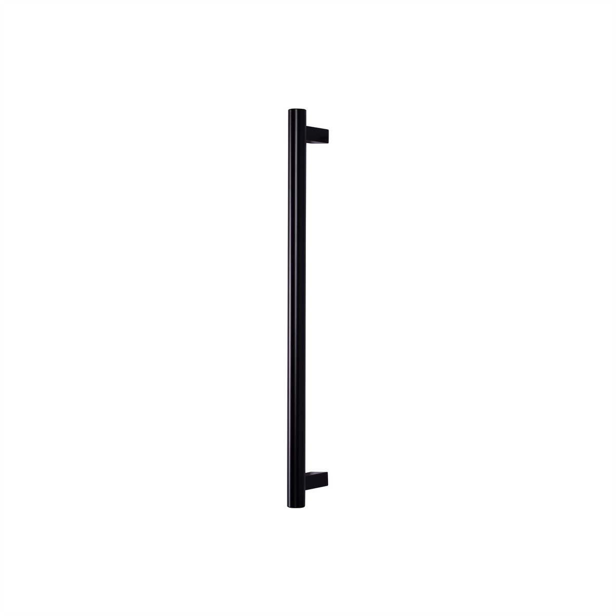 Round Offset-Leg Pull Handle 32mm in matte black powder coat