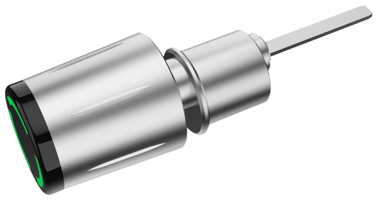 KS-201 Smart Rim Cylinder, reader end with the green ring and the tailpiece