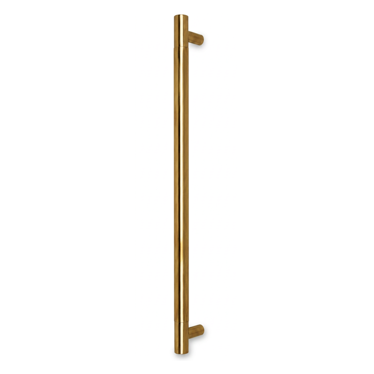 Round Tubular pull handle 32mm in tubular brass on a white background