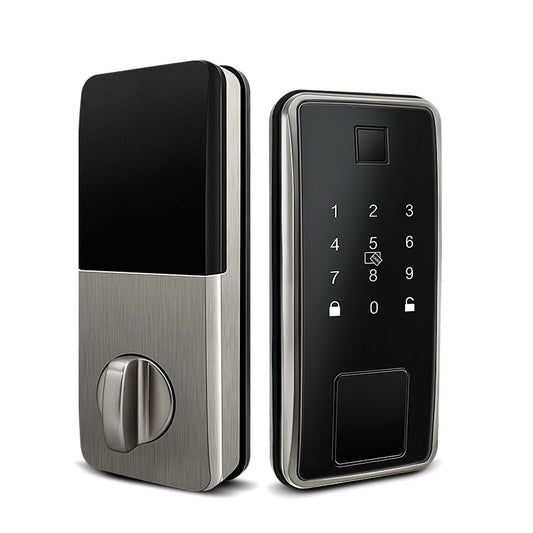 KS150 Smart Deadbolt in brushed nickel