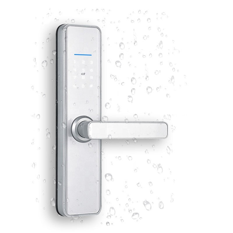 KS280 Smart Lock in brushed silver with IP65 waterproof rating