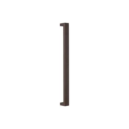 Rectangle Pull Handle 40x20mm in bronze powder coat, angled view showing the section depth