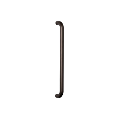 Straight D-Pull Handle 32mm in bronze powder coat, side view showing the full bend