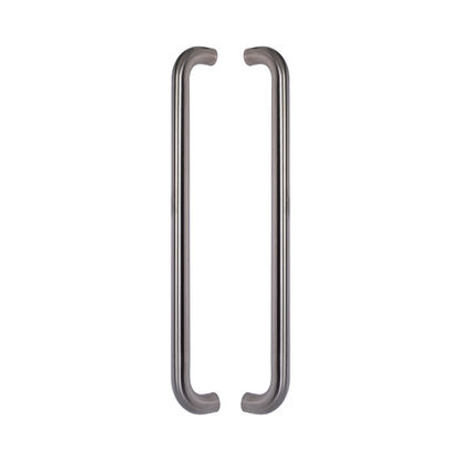 Straight D-Pull Handle 32mm in 316 marine-grade stainless, a pair shown back to back with the legs facing inward